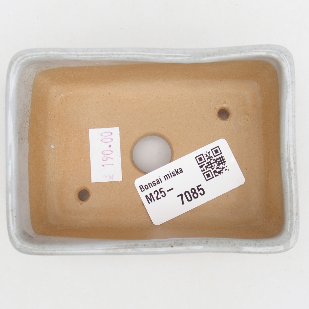 Ceramic bonsai bowl 10 x 7 x 3 cm, grey