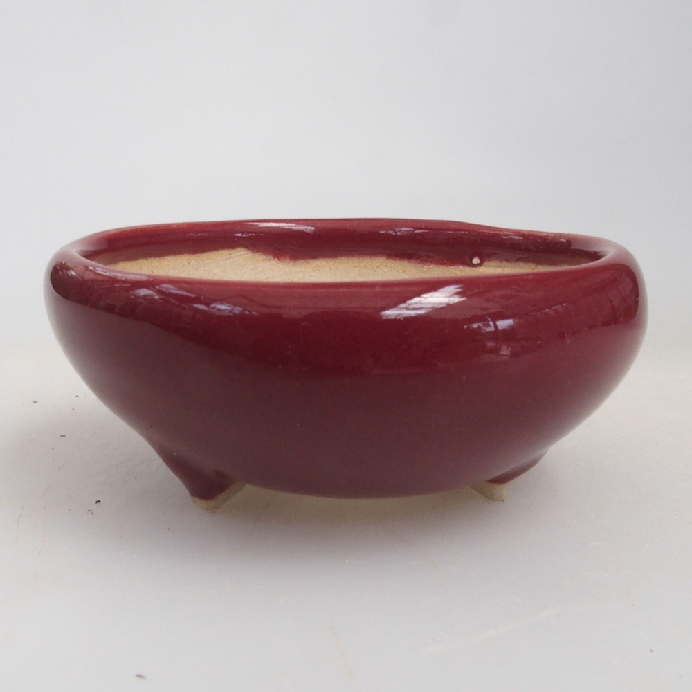 Mini bonsai bowl 5 x 5 x 2 cm, color burgundy