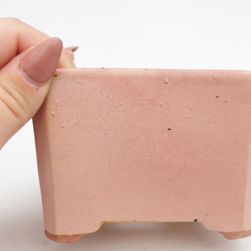 Ceramic bonsai bowl 8 x 8 x 10,5 cm, pink