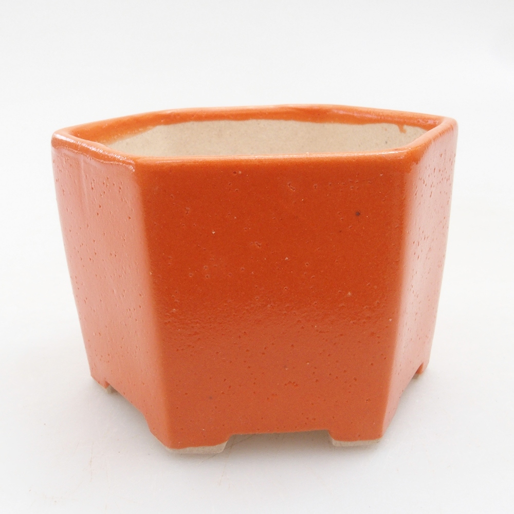 Mini bonsai bowl 6,5 x 6 x 4,5 cm, color orange