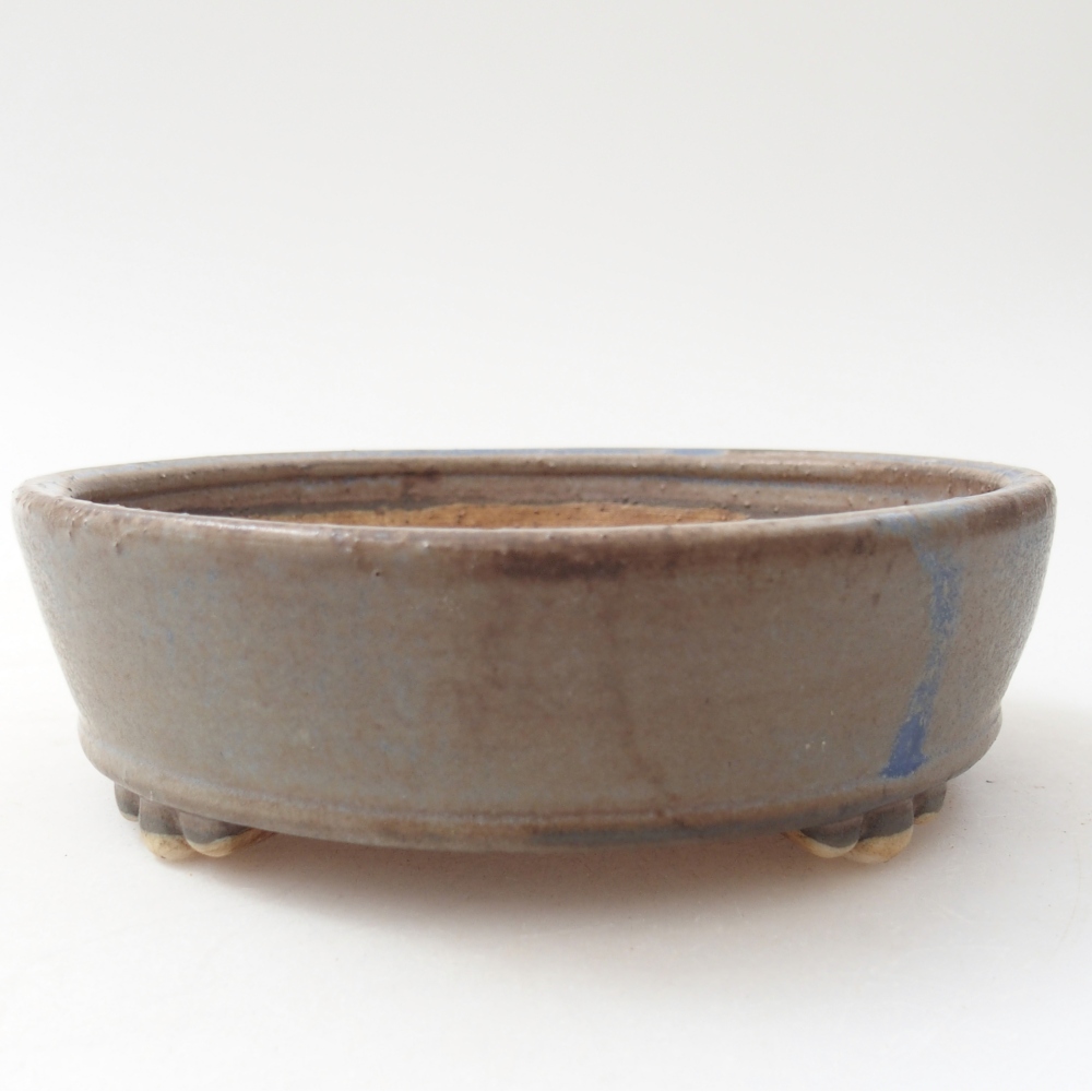 Ceramic bonsai bowl 13,5 x 13,5 x 4 cm, colour blue