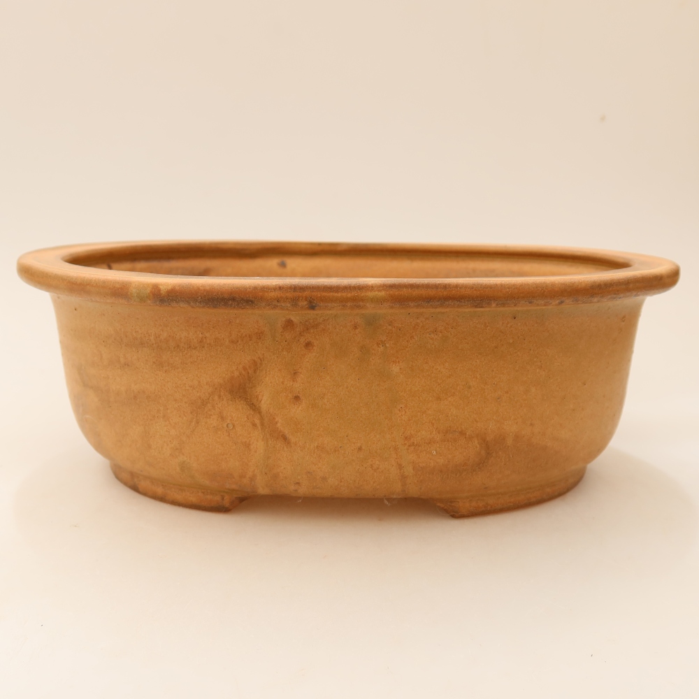 Ceramic bonsai pot, 23 x 19 x 8 cm, beige
