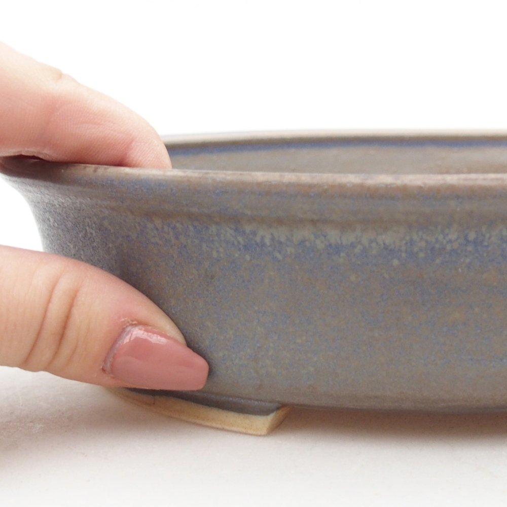Ceramic bonsai bowl 21 x 19 x 8 cm, colour blue