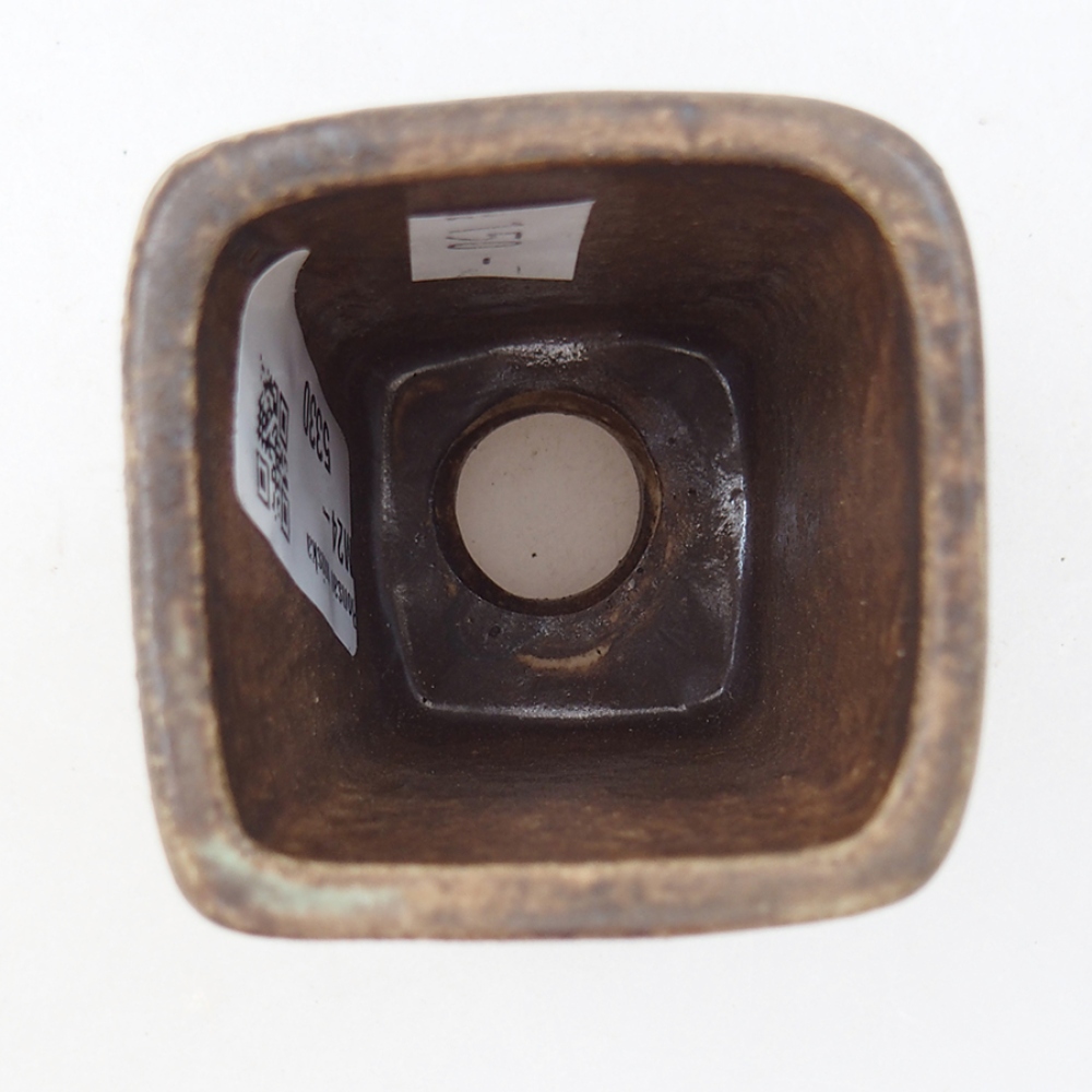 Ceramic bonsai bowl 5 x 5 x 6,5 cm, color brown
