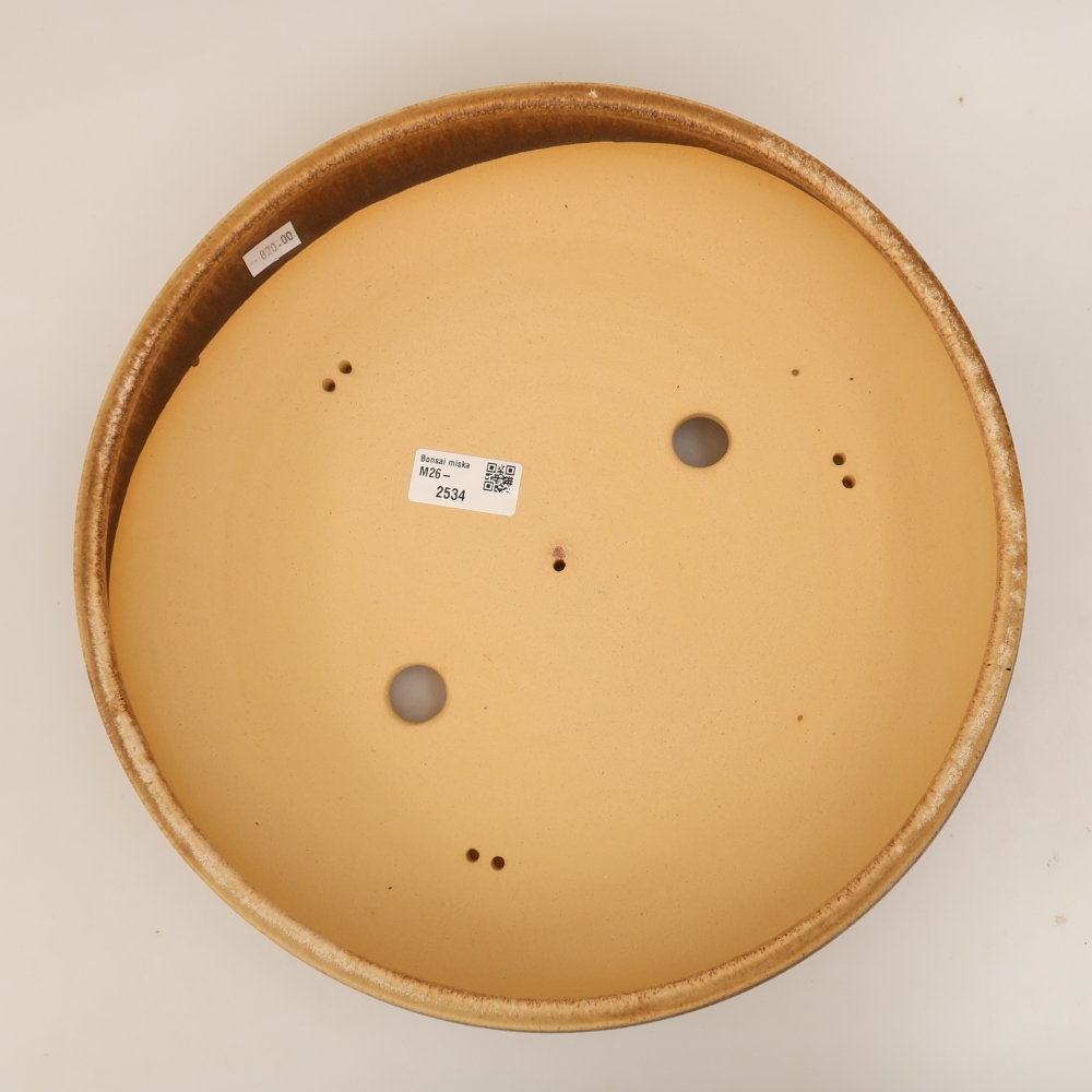 Ceramic bonsai pot, 31 x 31 x 8 cm, beige