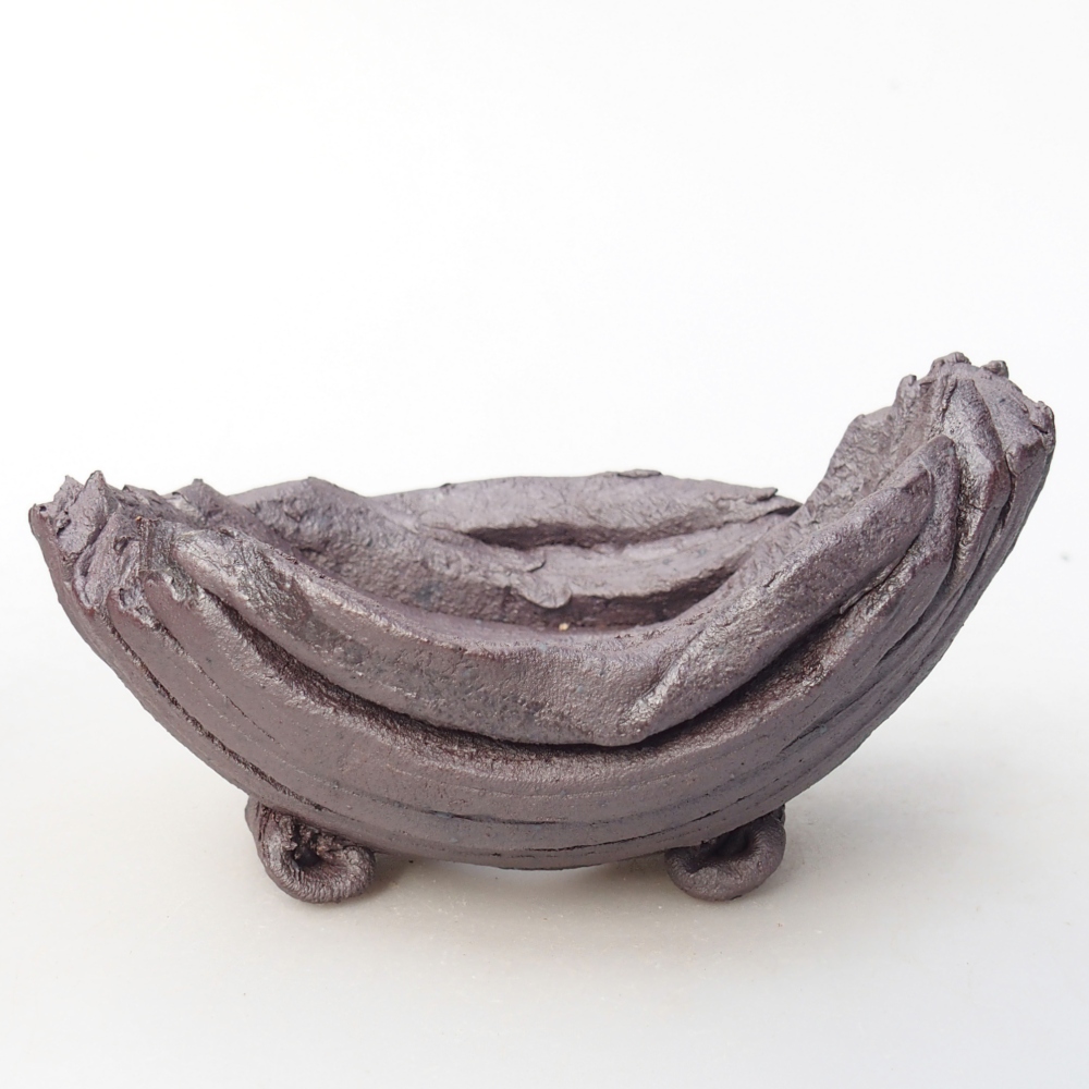 Ceramic Shell 11 x 8,5 x 6 cm , metallic colour