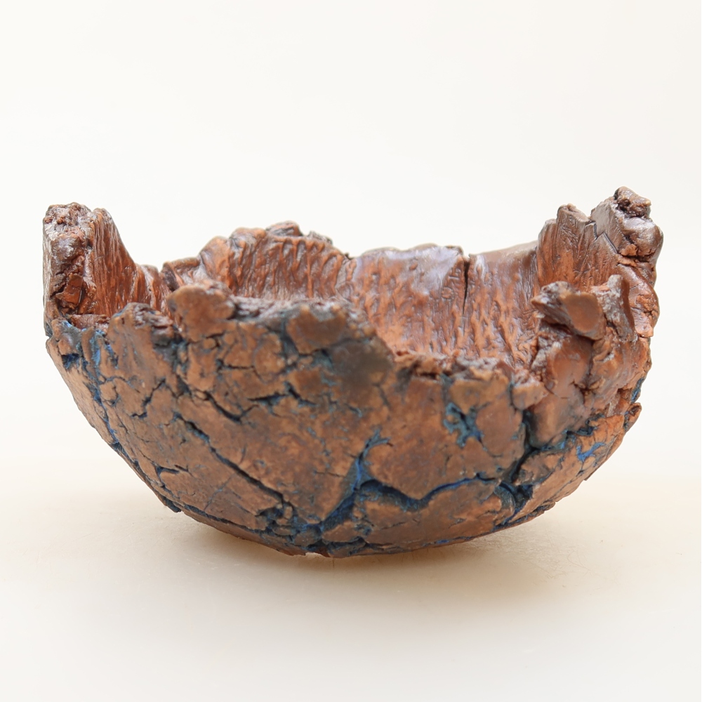 Ceramic Shell, 11 x 10.5 x 6.5 cm, blue