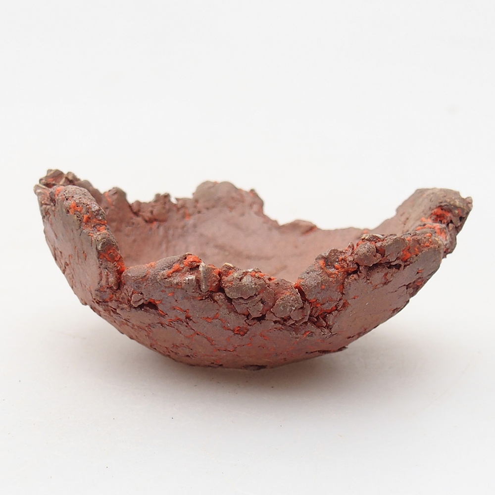 Ceramic Shell 7,5 x 6,5 x 3,5 cm , colour orange