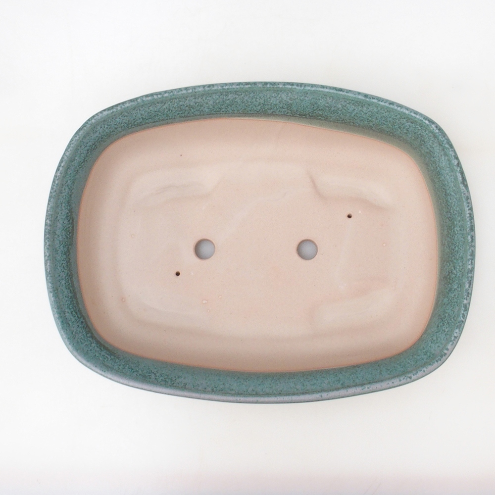 Bonsai bowl H10 - 37 x 28 x 9 cm. - green