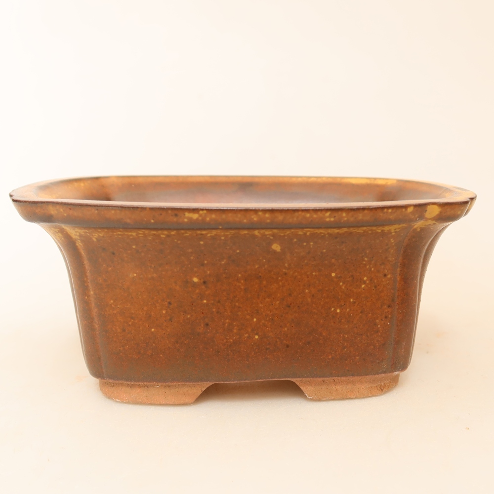 Ceramic Bowl  13 x 10.5 x 5.5 cm, brown