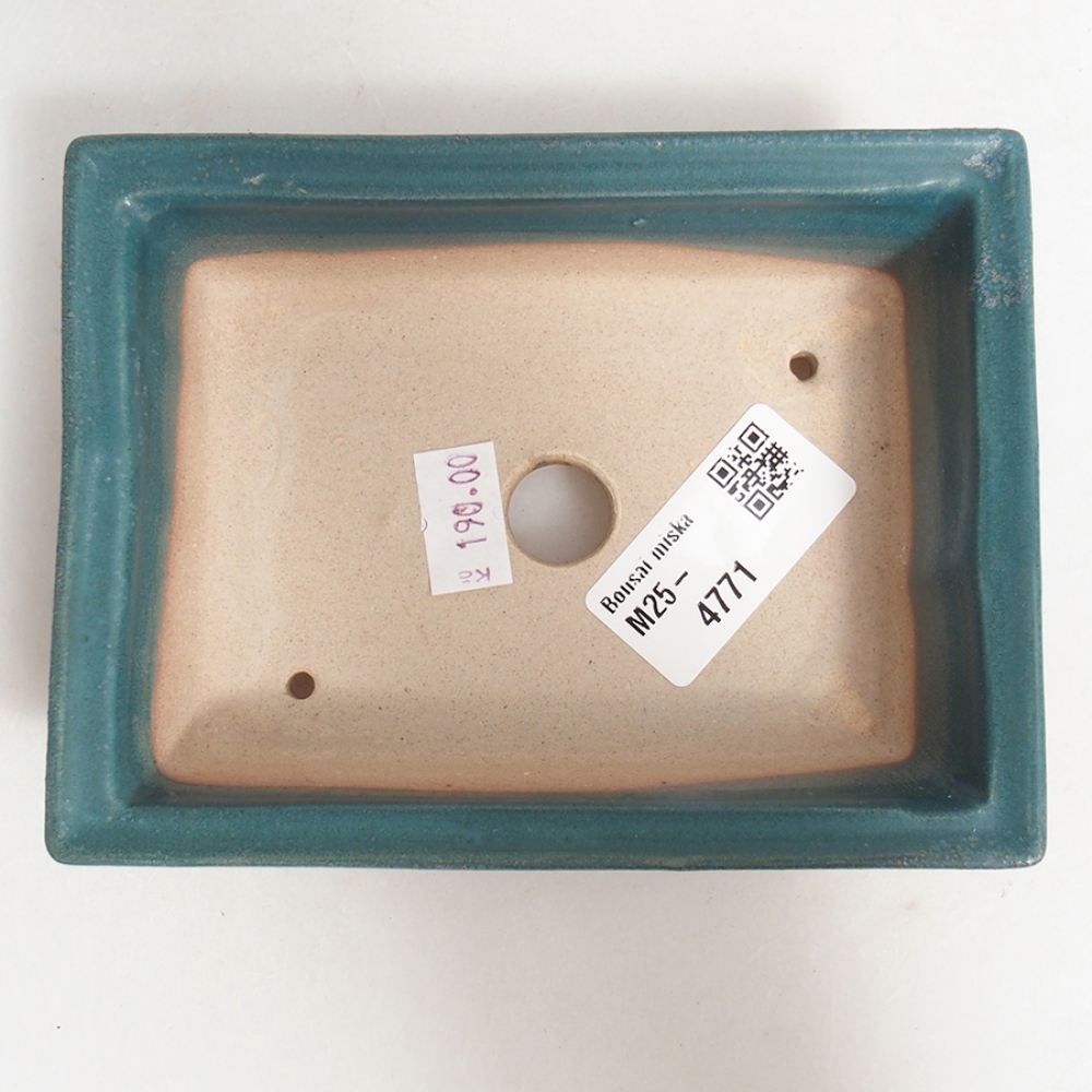 Ceramic bonsai bowl 13 x 10 x 4 cm, color blue