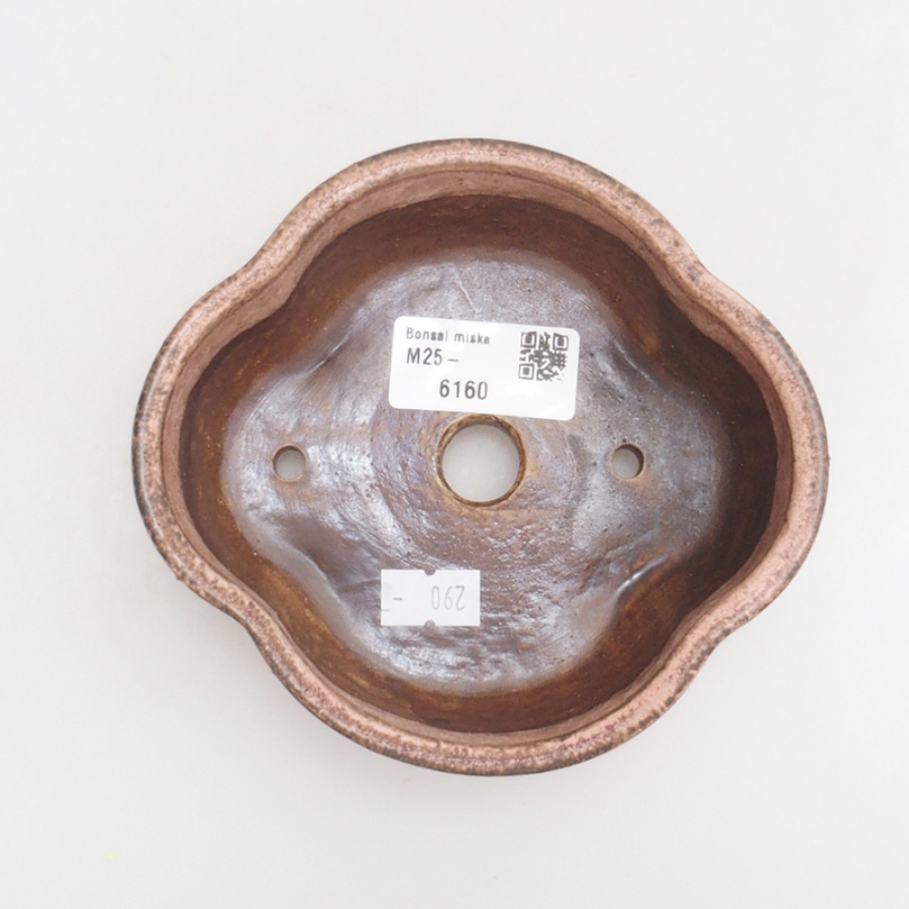 Ceramic bonsai bowl 13 x 12,5 x 5 cm, color pink