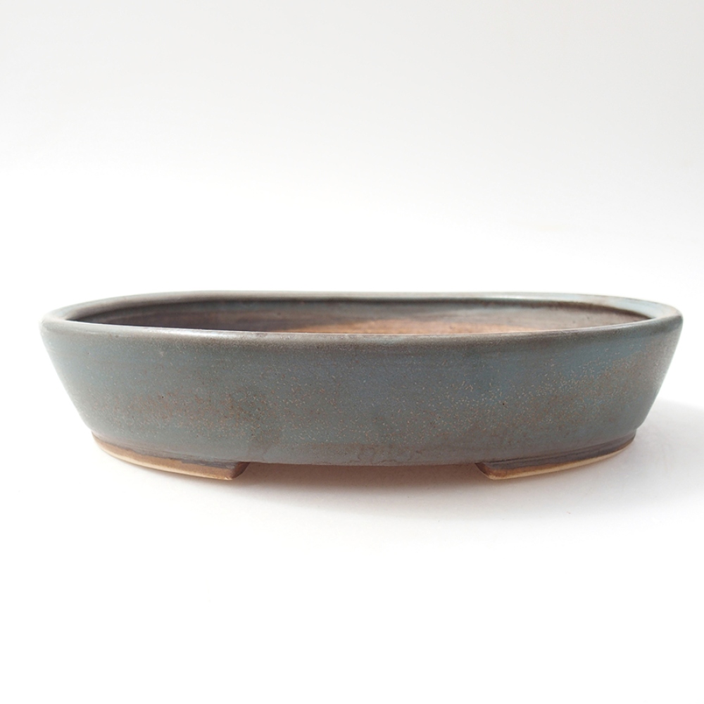 Ceramic bonsai bowl  22,5 x 20 x 4  cm, color  blue
