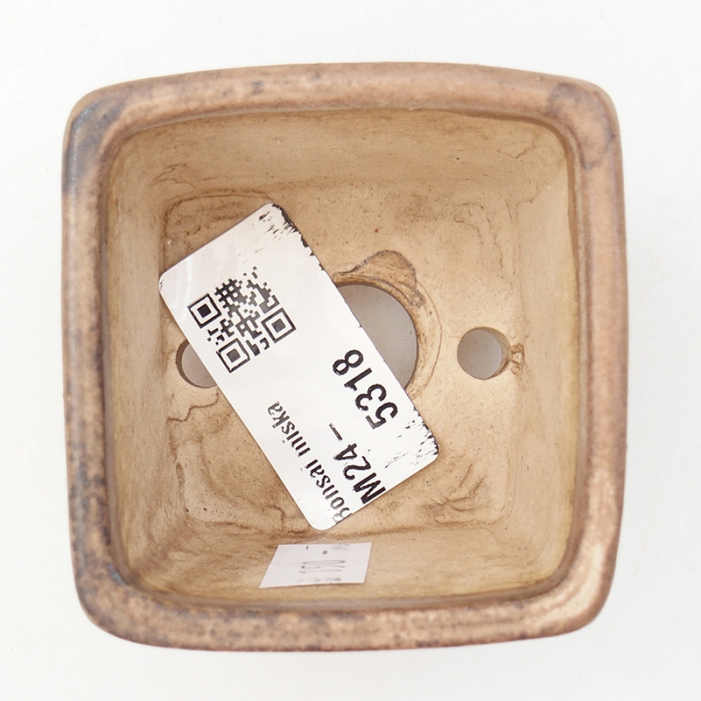 Ceramic bonsai bowl 6 x 6 x 4,5 cm, pink color
