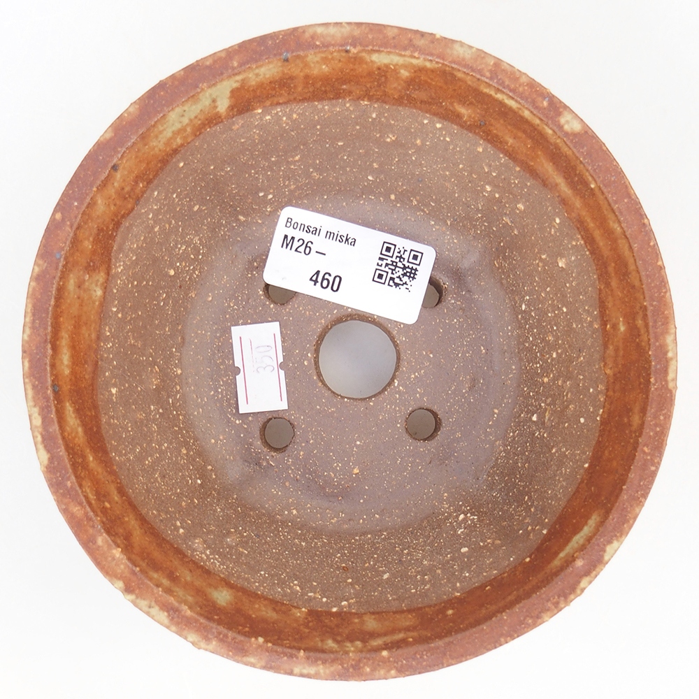 Ceramic bonsai bowl 13,5 x 13,5 x 6,5 cm, brown