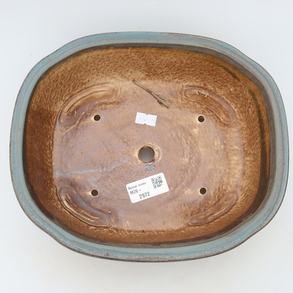 Ceramic Bonsai Pot, 25 x 21 x 8 cm, Blue