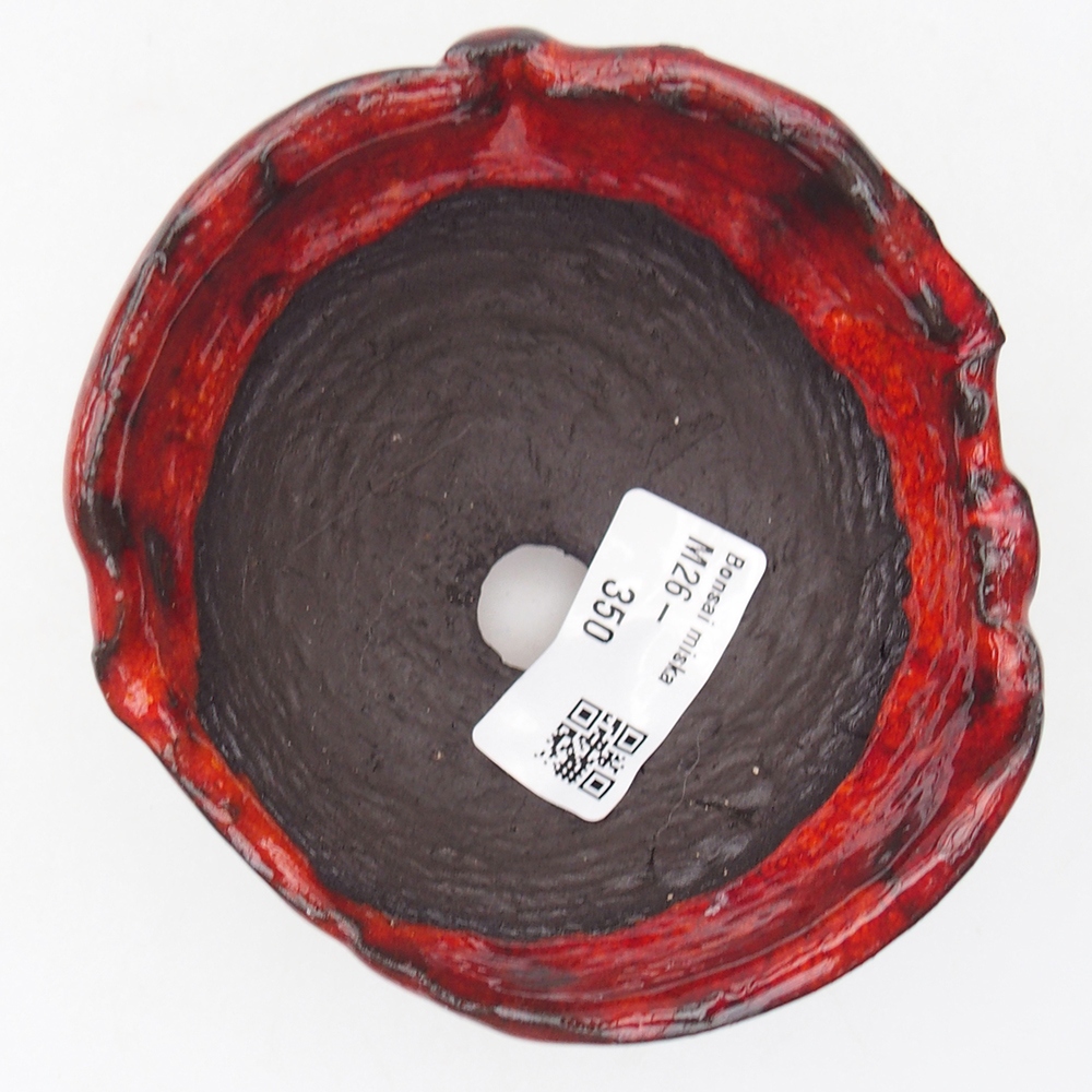 Ceramic Shell 10 x 9,5 x 7 cm , colour red