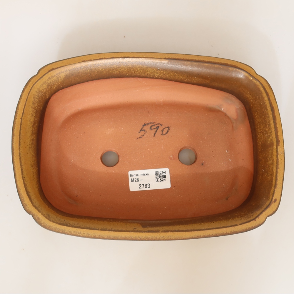 Ceramic Bowl, 24 x 17 x 6 cm, yellow