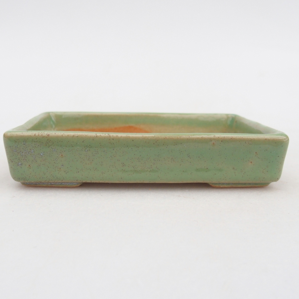 Ceramic bonsai bowl 10,5 x 7 x 2 cm, green