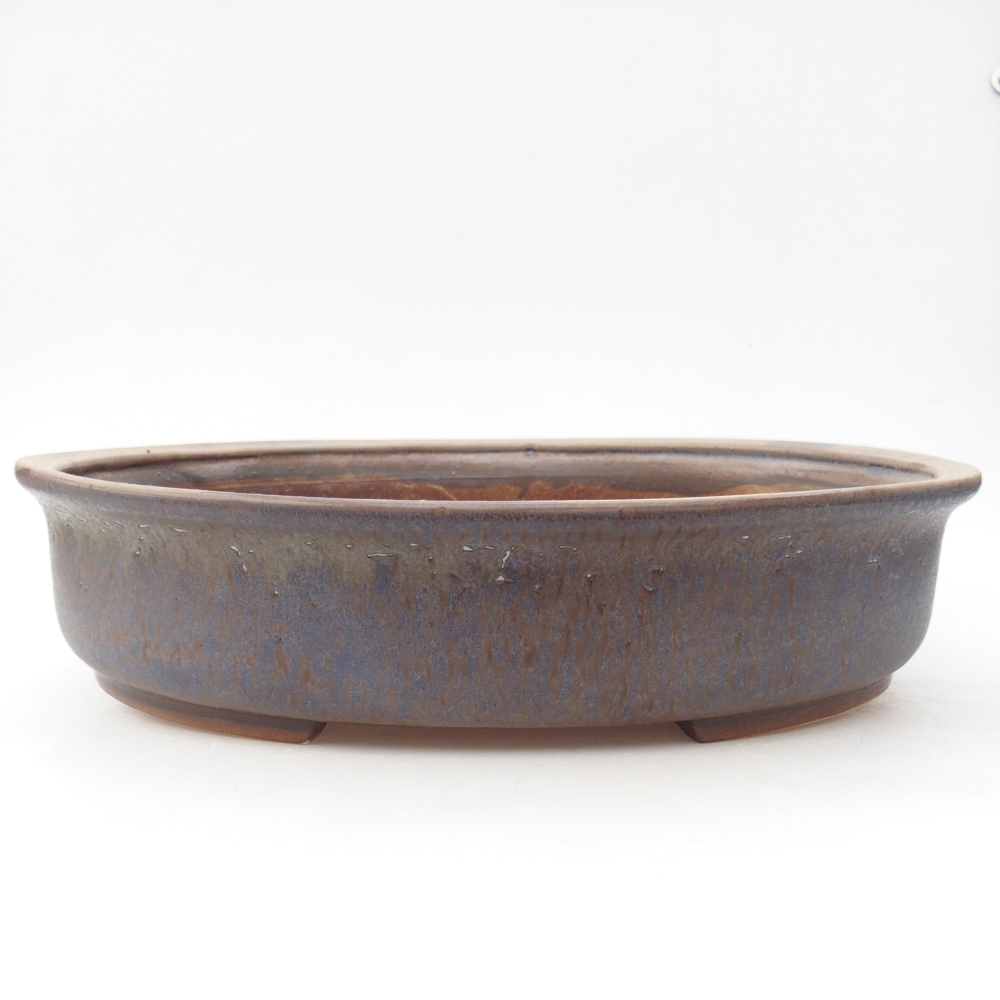 Ceramic bonsai bowl 32,5 x 28,5 x 7 cm, colour blue