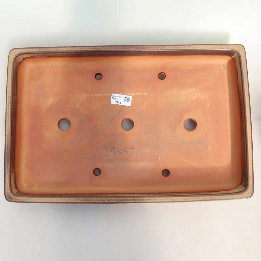 Ceramic Bowl  45 x 29 x 6.5 cm, brown - PICKUP ONLY or pallet shipping