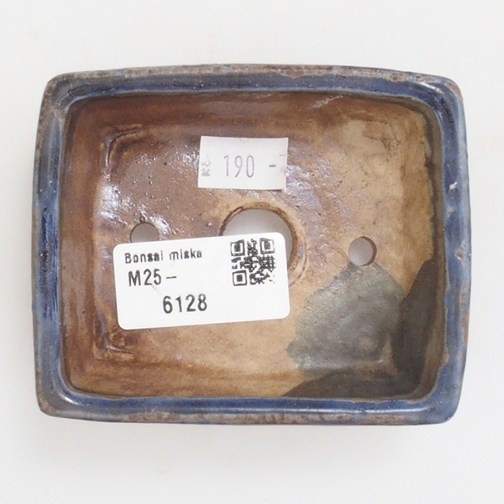 Ceramic bonsai bowl 9 x 7,5 x 3,5 cm, color blue