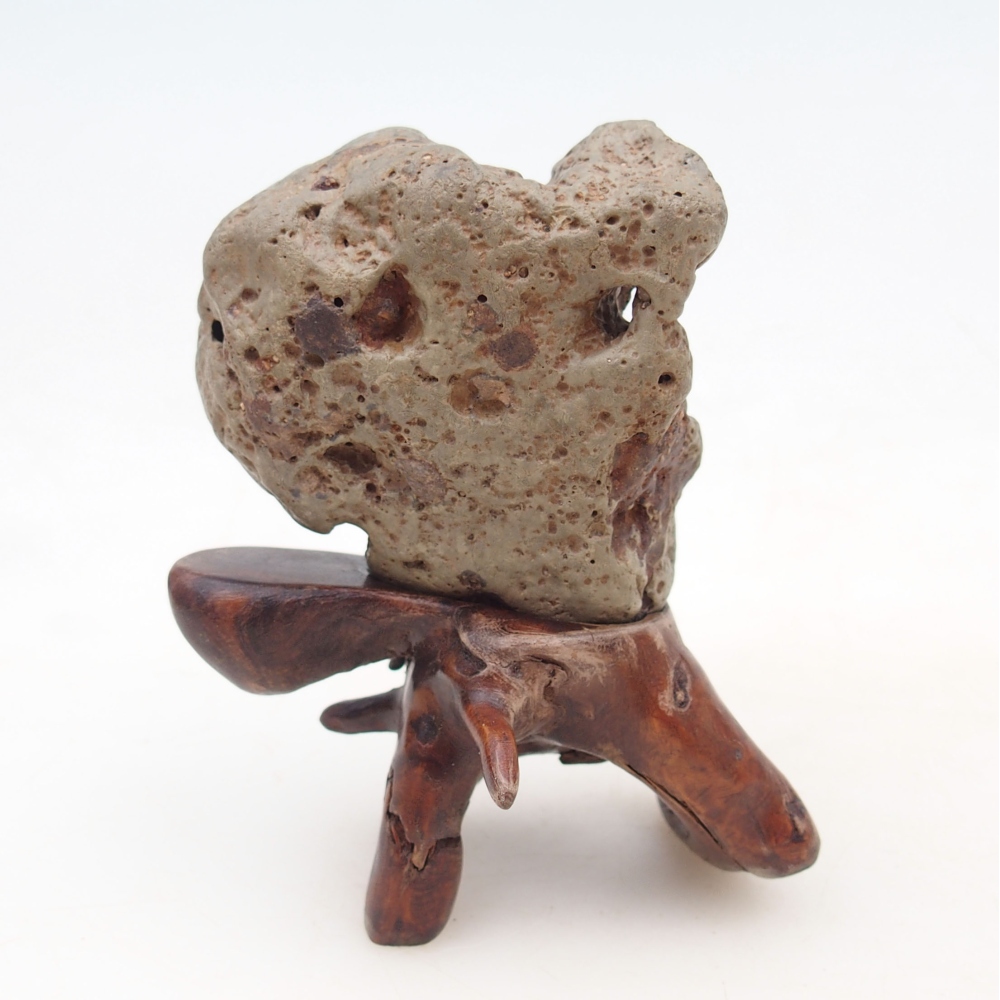 Suiseki - Stone with DAI (wooden pad)