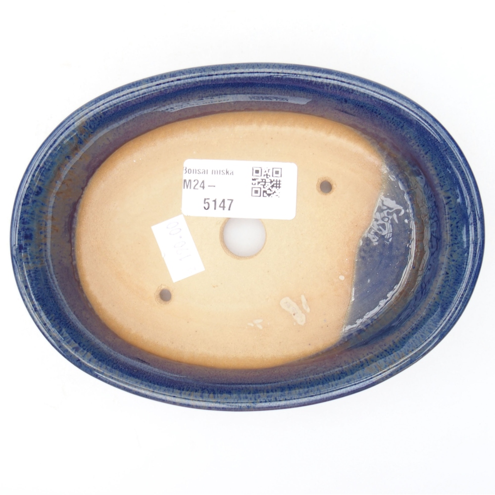 Ceramic bonsai bowl  15 x 11 x 4 cm, color blue