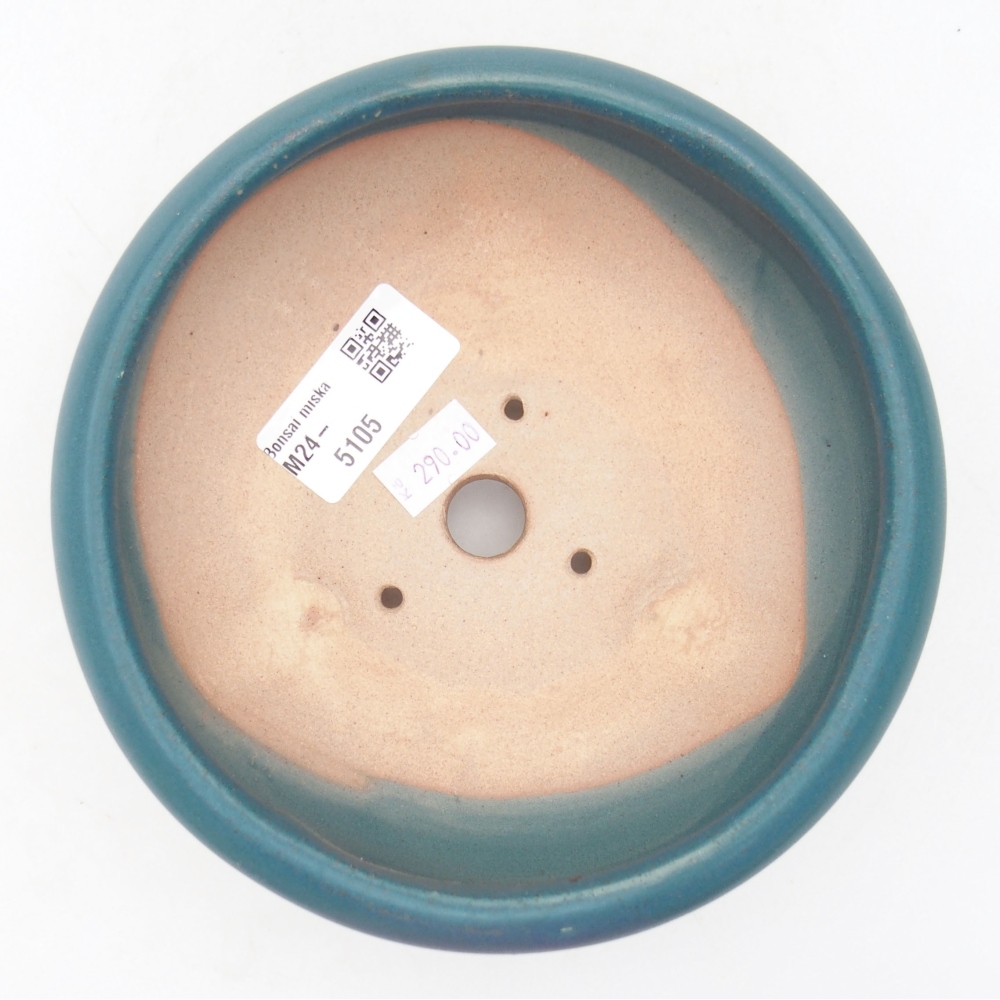 Ceramic bonsai bowl 14 x 14 x 6,5 cm, color blue