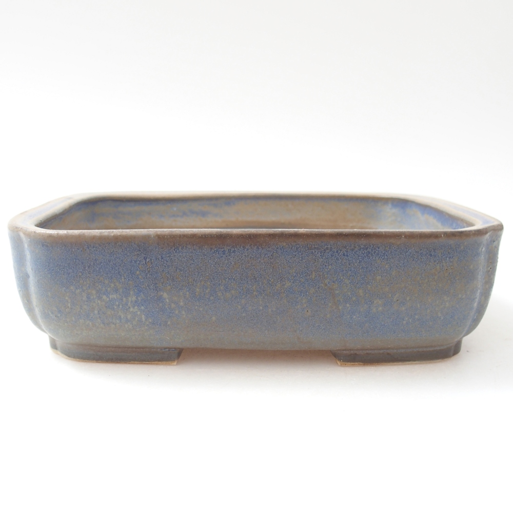 Ceramic bonsai bowl 17,5 x 14 x 5 cm, colour blue