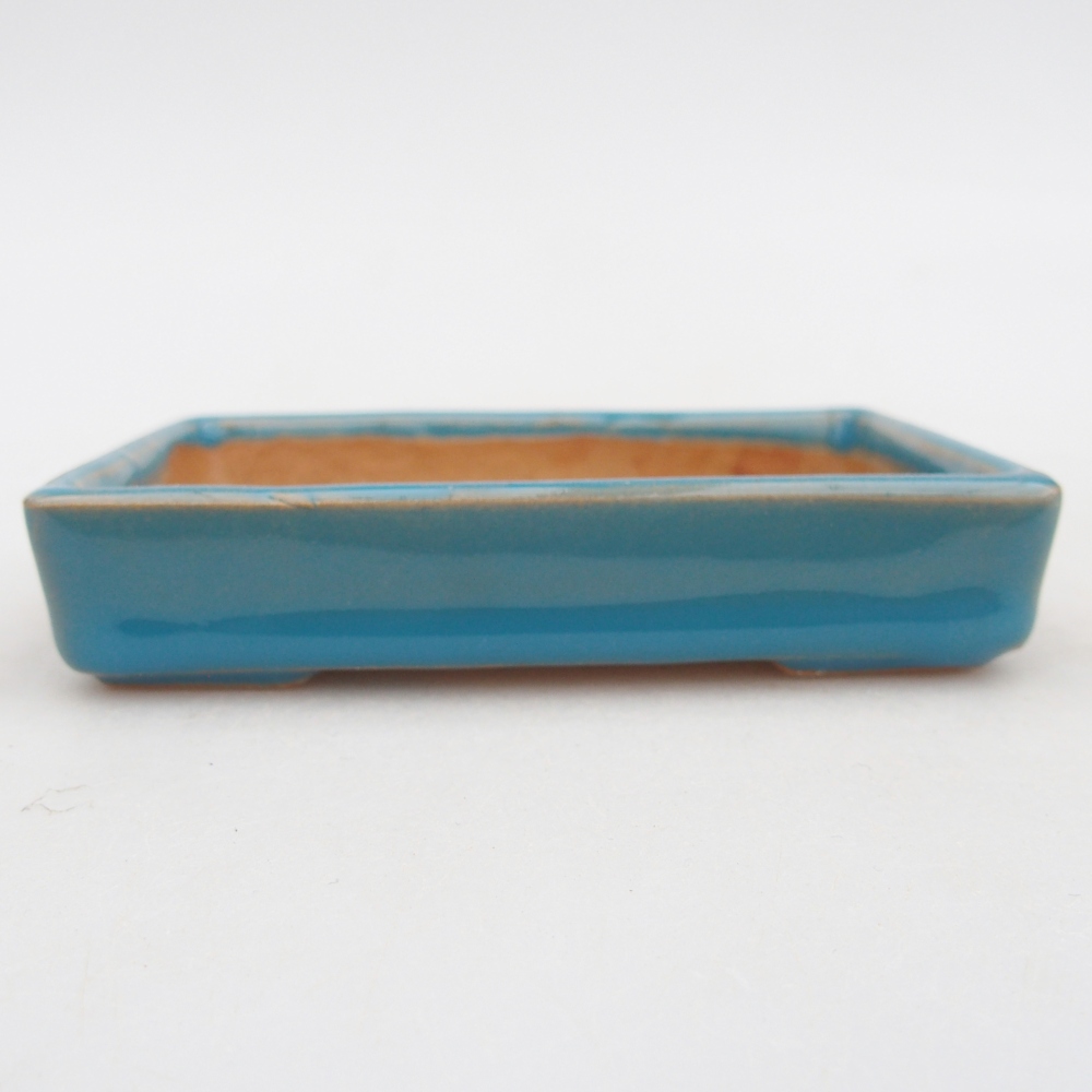 Ceramic bonsai bowl 10,5 x 7 x 2 cm, colour blue