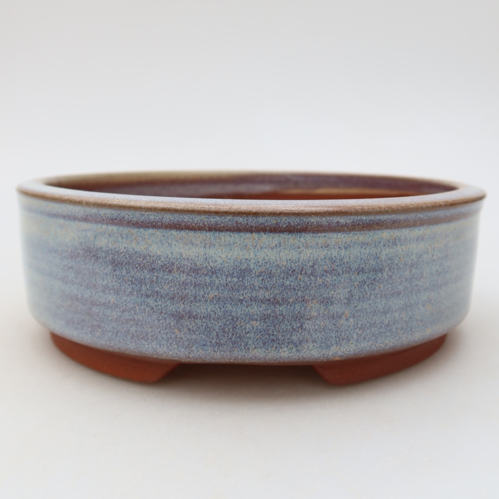 Ceramic bonsai bowl 16 x 16 x 5 cm, colour blue