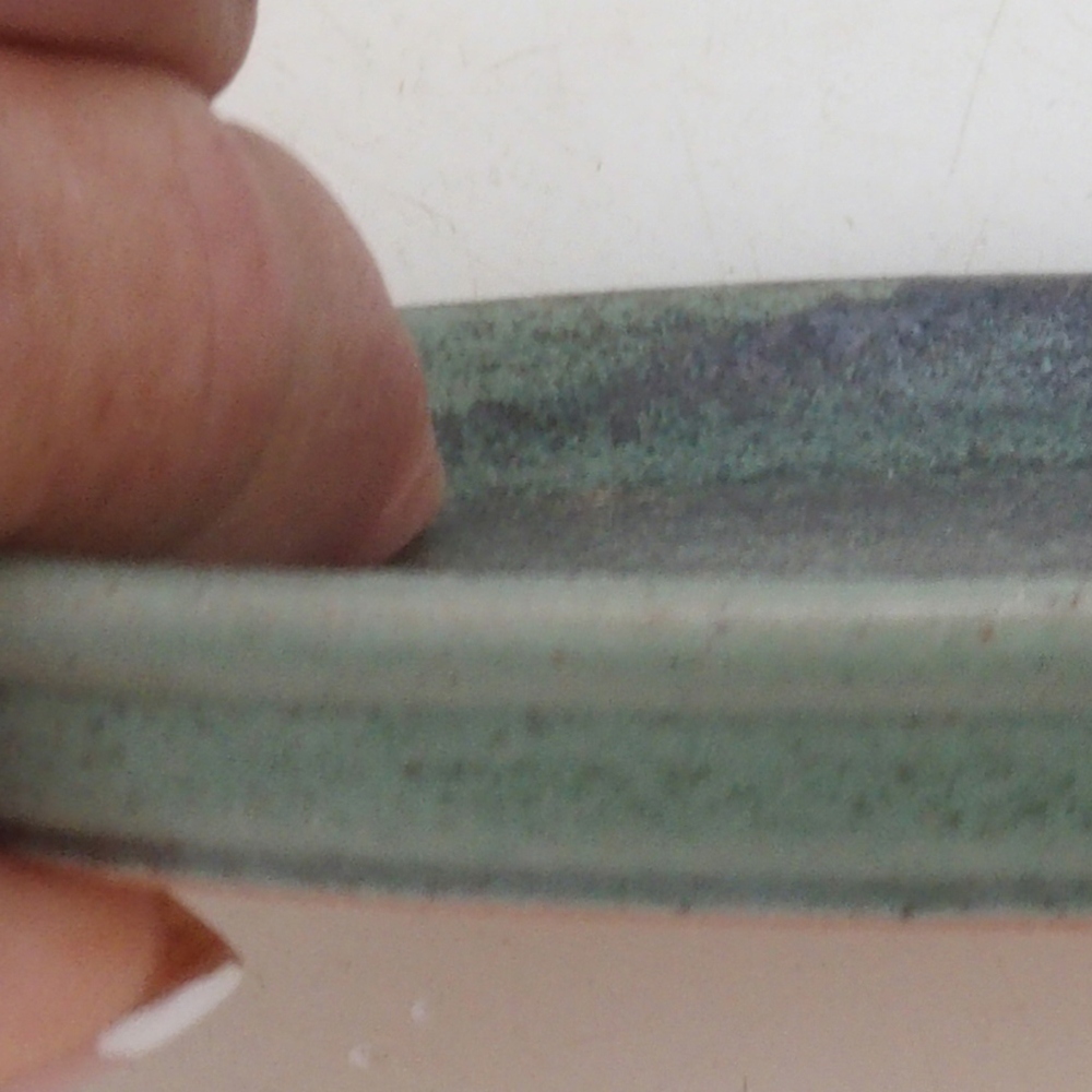 Ceramic bowl H04 - 10.5 x 8 x 1 cm - green