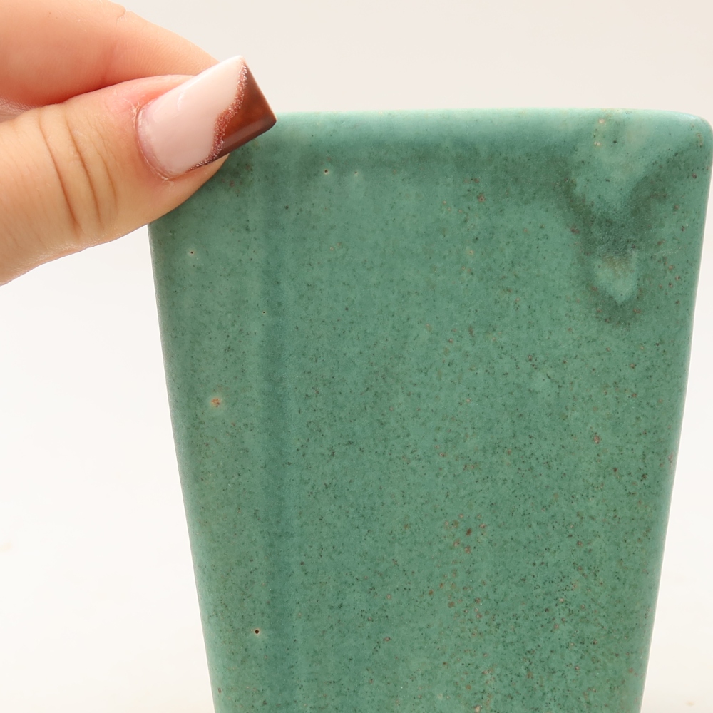 Ceramic bonsai bowl 8,5 x 8,5 x 11 cm, green