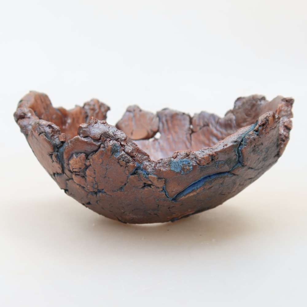 Ceramic Shell, 11.5 x 10 x 5.5 cm, blue
