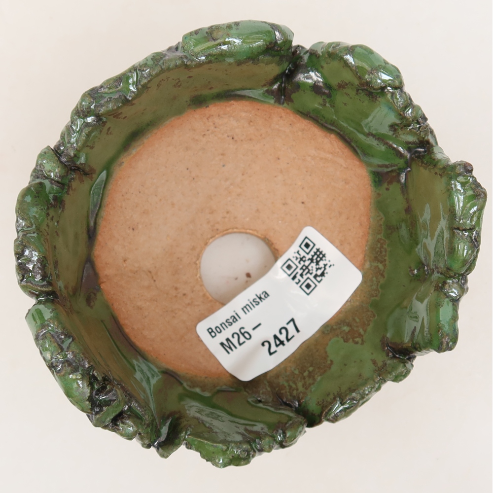 Ceramic Shell, 9 x 8.5 x 7 cm, green