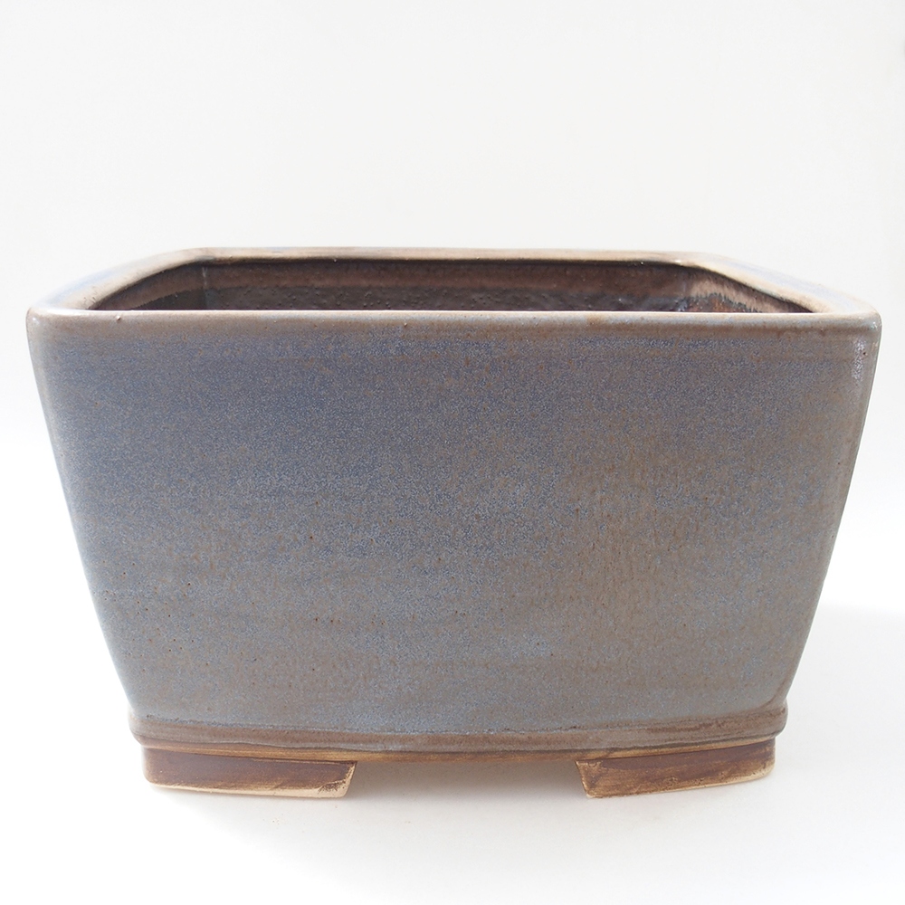 Ceramic bonsai bowl 26,5 x 26,5 x 16 cm, colour blue