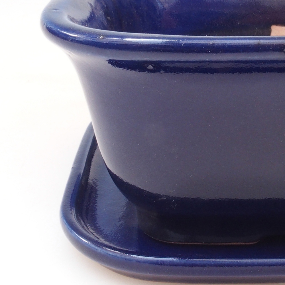 Bonsai bowl + saucer H01 - 12x9x5 cm