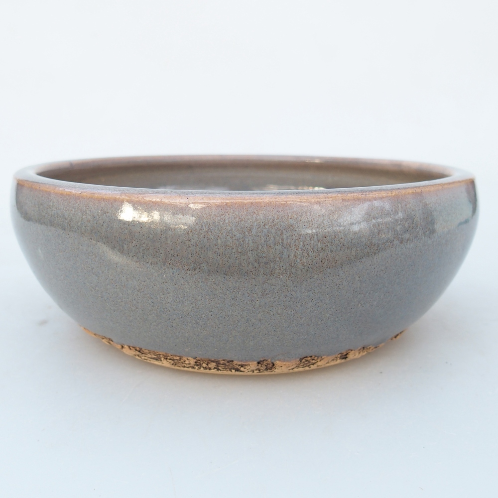 Ceramic bonsai bowl 15,5 x 15,5 x 5,5 cm, grey