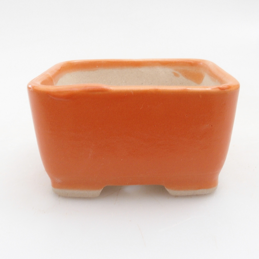Mini bonsai bowl 6,5 x 6,5 x 3,5 cm, color orange