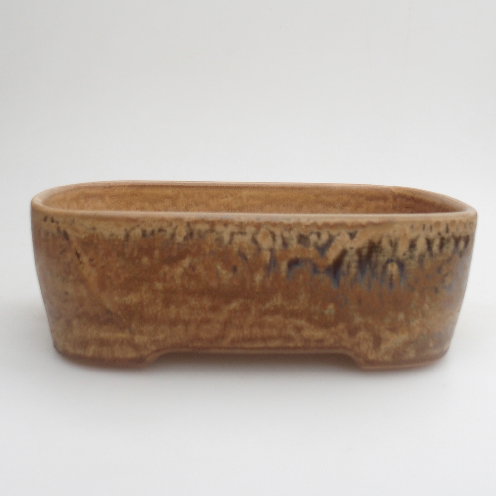 Ceramic bonsai bowl 23 x 17 x 7,5 cm, brown