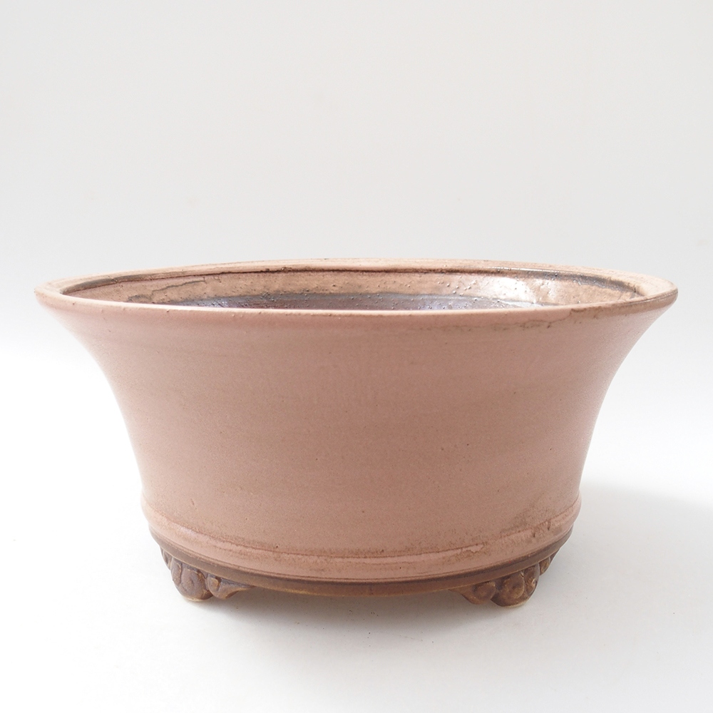 Ceramic bonsai bowl 24 x 24 x 11,5 cm, pink