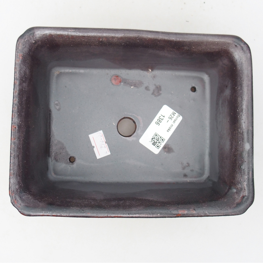 Ceramic bonsai bowl 18 x 14 x 7 cm, brown