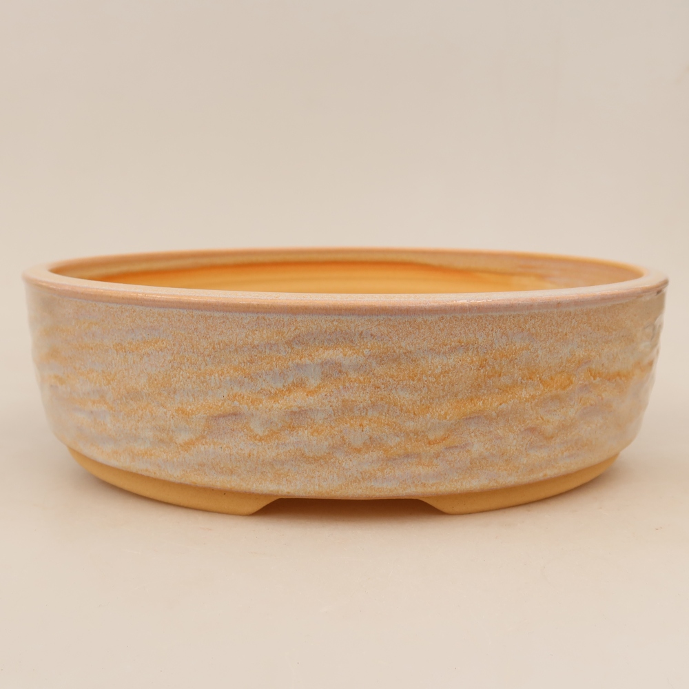 Ceramic bonsai pot, 27 x 27 x 7 cm, beige
