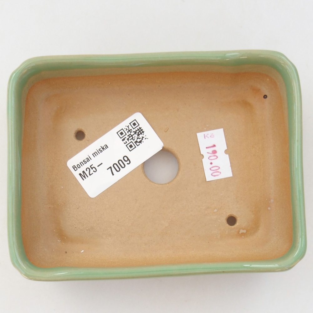 Ceramic bonsai bowl 11,5 x 9 x 3,5 cm, green