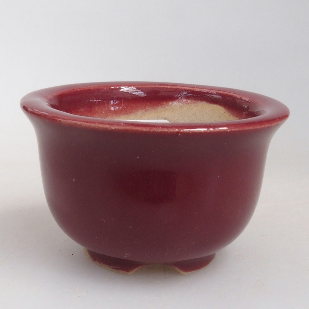 Mini bonsai bowl 4,5 x 4,5 x 2,5 cm, color burgundy