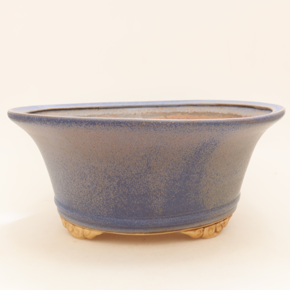 Ceramic bonsai pot, 29 x 29 x 12 cm, blue