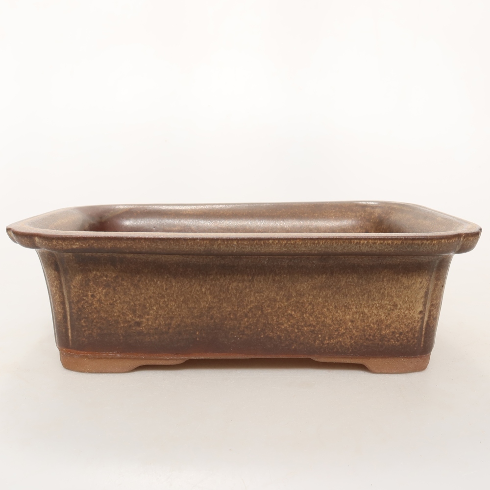 Ceramic Bowl  20 x 15.5 x 6 cm, brown