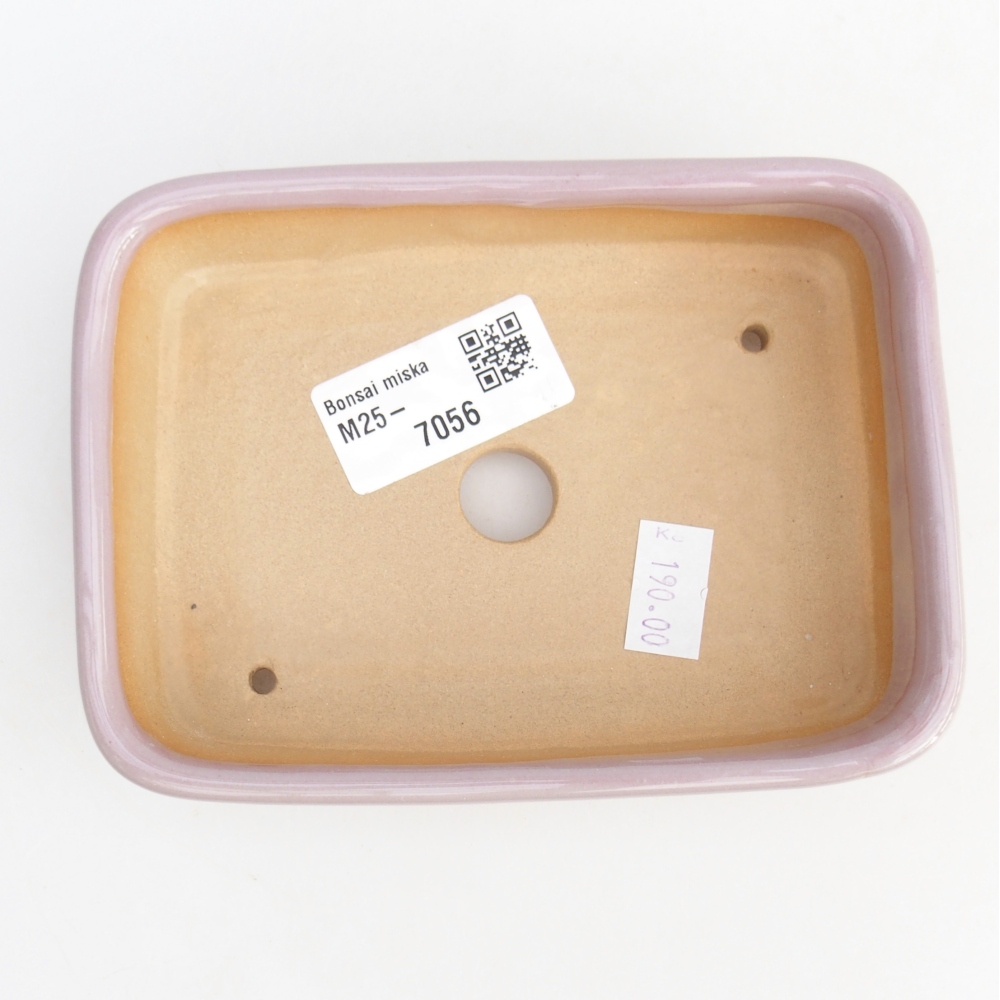Ceramic bonsai bowl 12,5 x 9,5 x 3,5 cm, pink