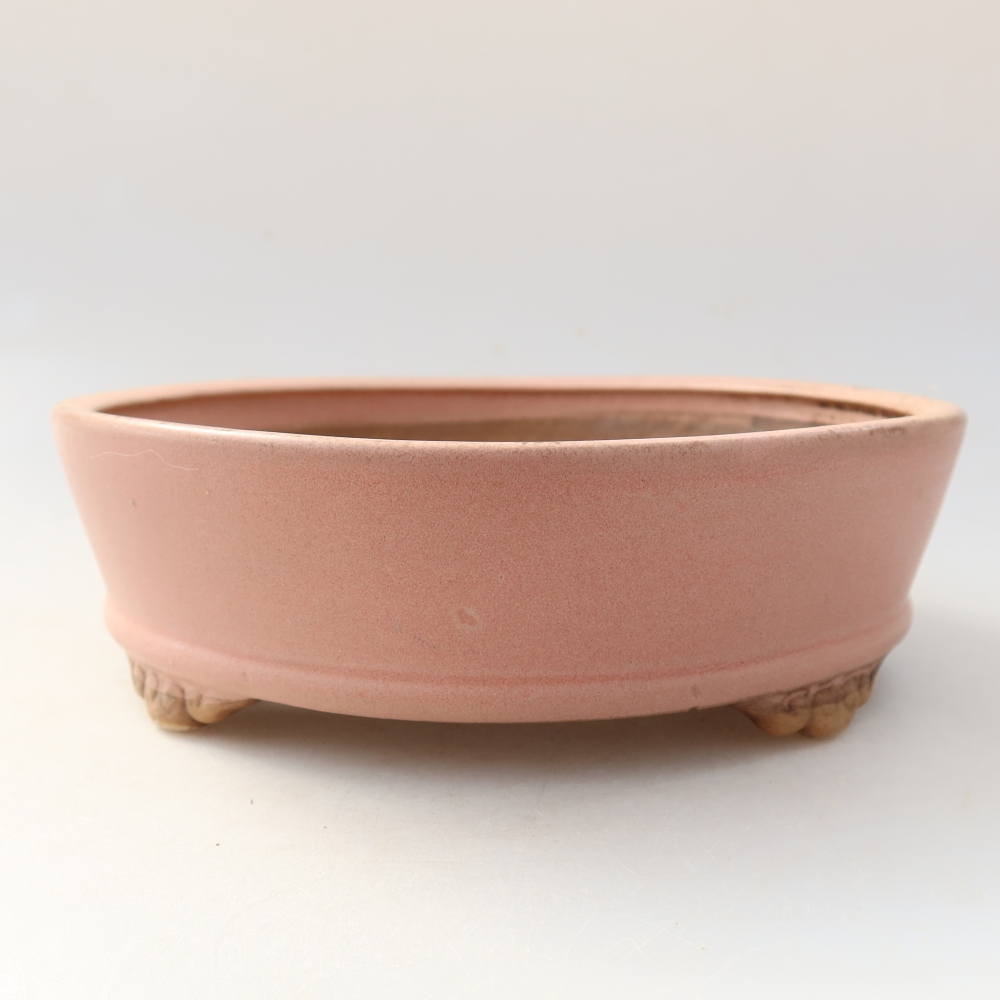 Ceramic bonsai bowl 18 x 18 x 5 cm, pink